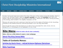 Tablet Screenshot of christfirstministries.com